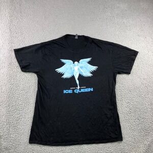 RTP Apparel Ice Queen‎ Graphic T-Shirt Men XL Angel Wings Y2K Goth Fantasy Art